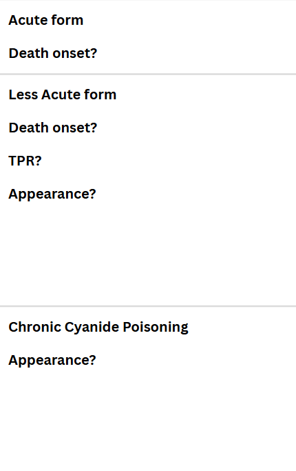 <p>Acute Cyanide Toxicity</p>