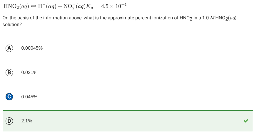 <p>Ka values </p>