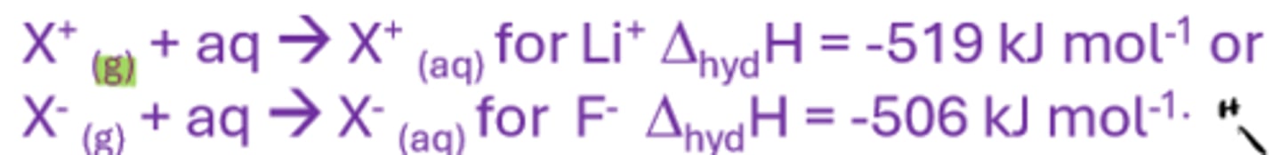<p>The enthalpy change when 1 mole of gaseous ions to become hydrated such that further dilution causes no further heat change</p>