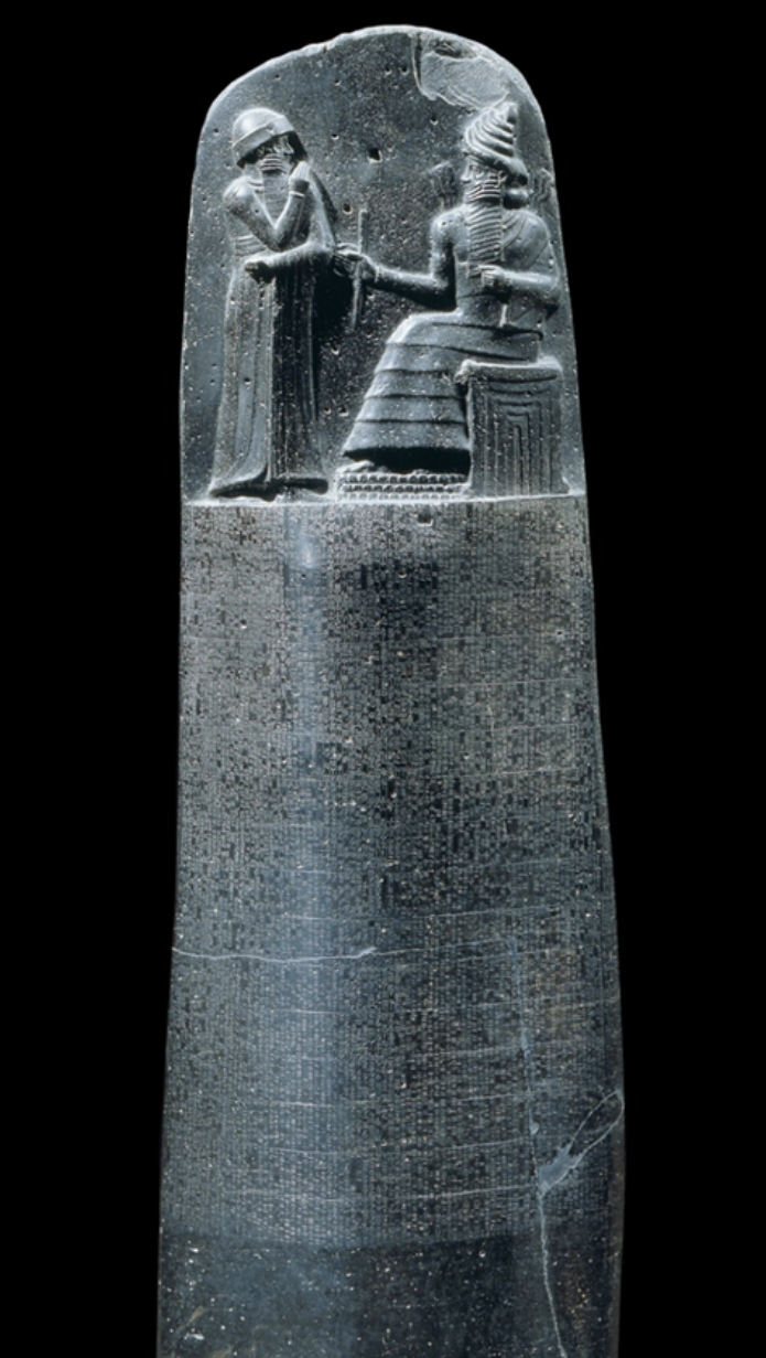 <p>What was the primary purpose of the Stele of Hammurabi?</p><ul><li><p><span>To communicate Hammurabi's ruler persona’</span></p></li><li><p><span>To impress foreign dignitaries to Hammurabi's court</span></p></li><li><p><span>To provide a comprehensive set of written laws for lawyers to consult</span></p></li><li><p><span>To serve as an offering to the gods</span></p></li></ul><p></p>