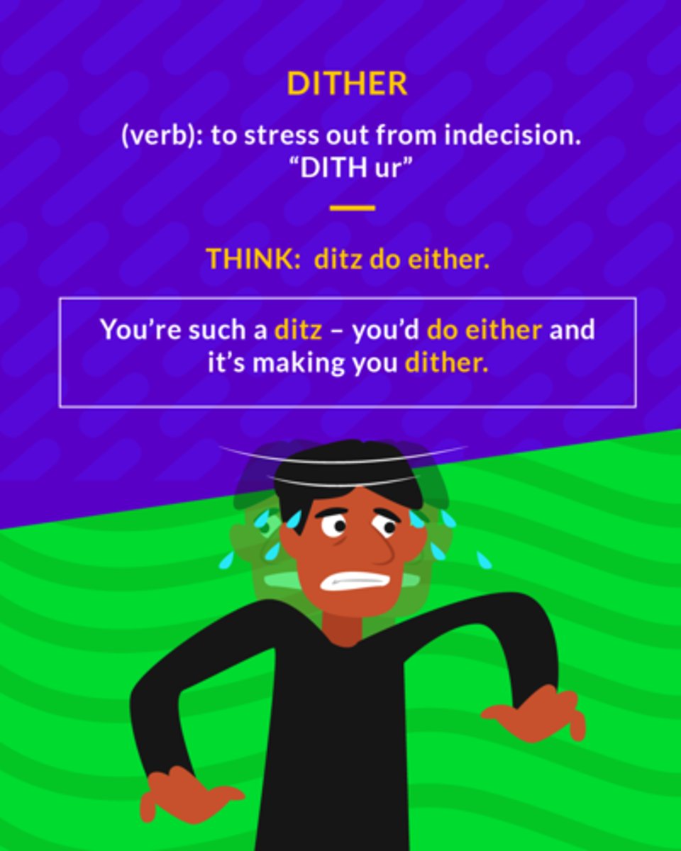 <p>to be indecisive</p>