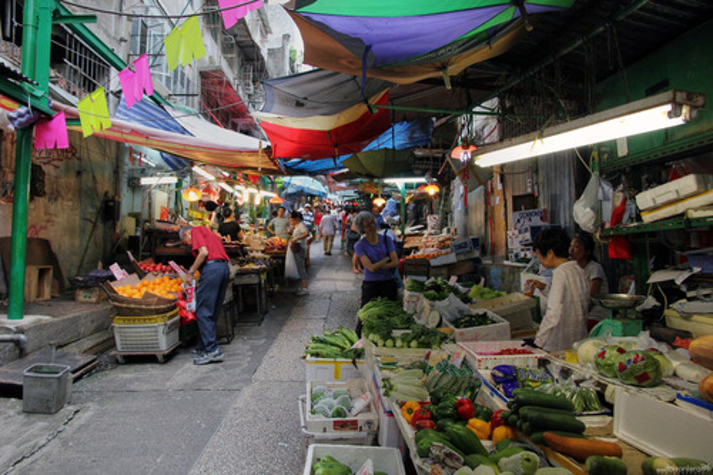 <p>el mercado al aire libre</p>