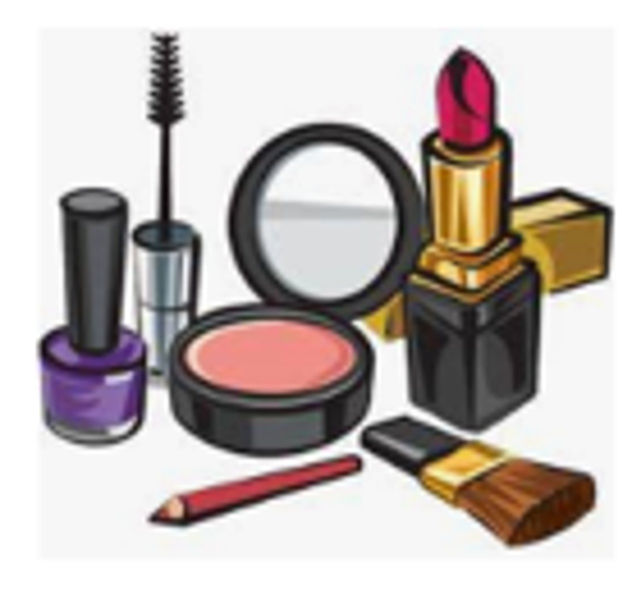 <p>makeup, cosmetics</p>