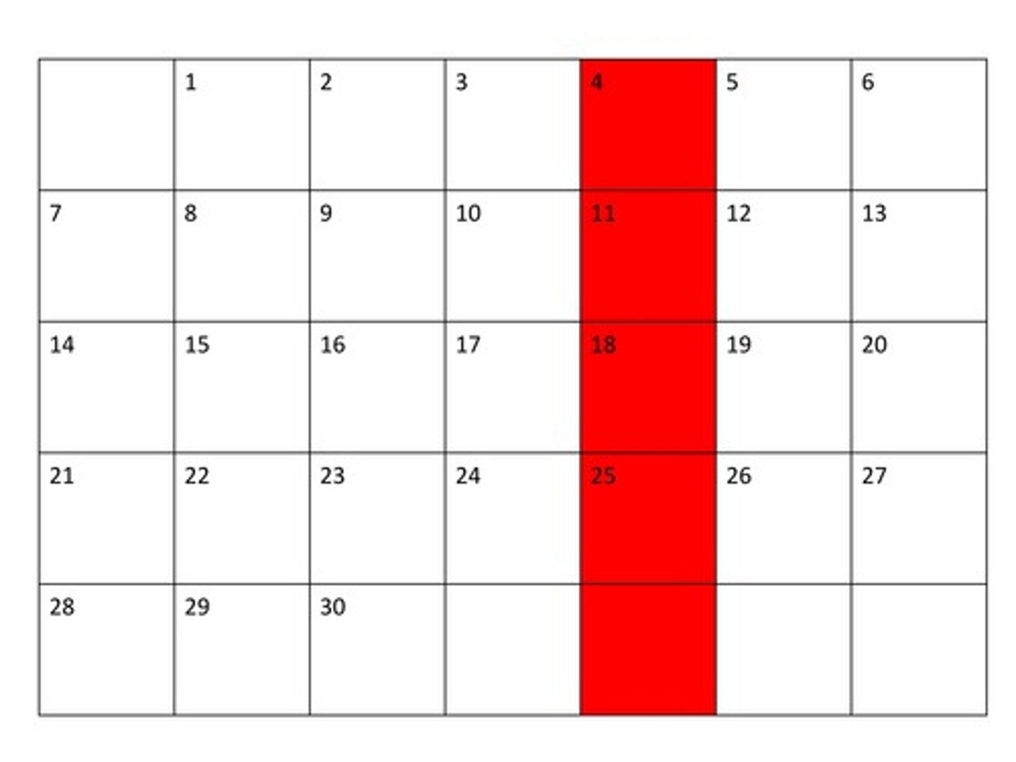 <p>Thursday</p>