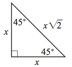 <p>2 sides of equal length and right angle</p>