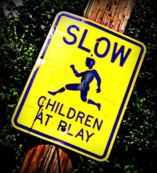 <p>Slow; Children Playing</p>