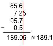 <p>round the answer to the number with the least number of decimal places</p>
