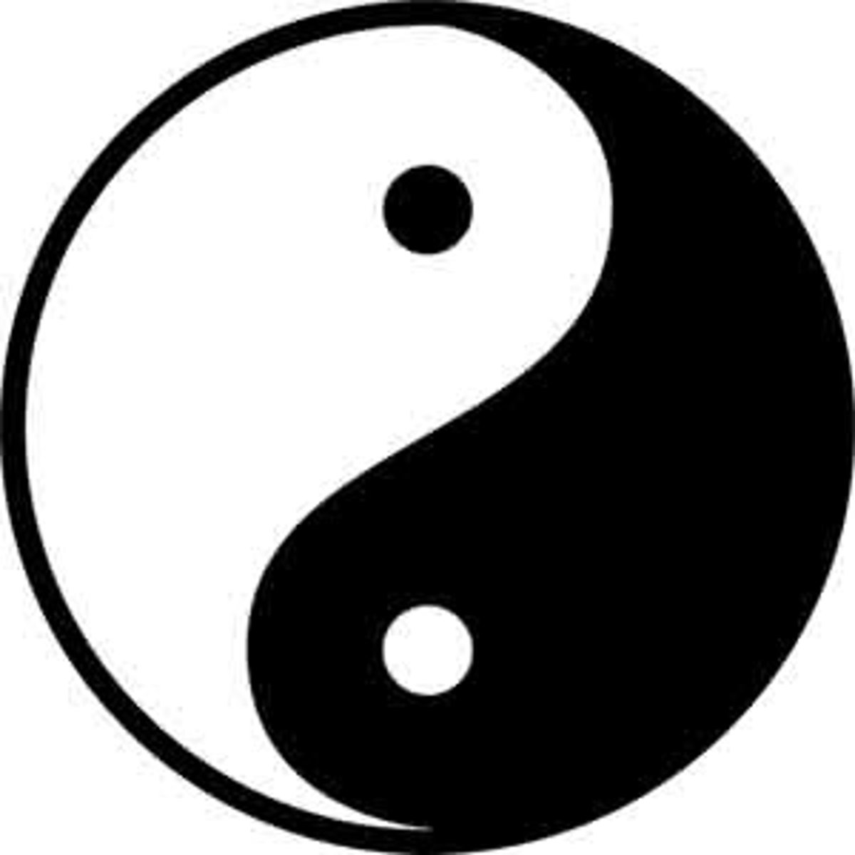 <p>separating something into two contrasting ideas</p>