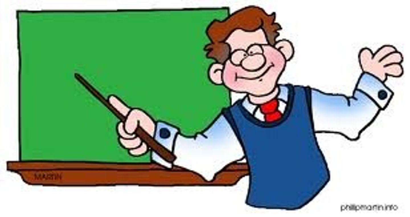 <p>to teach</p>