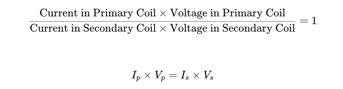 <p>This assumes 100% efficiency → no energy lost</p>