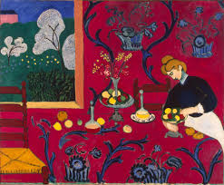 <p><strong>La Desserte rouge (ou <em>Harmonie en rouge</em>)</strong> – 1908</p>