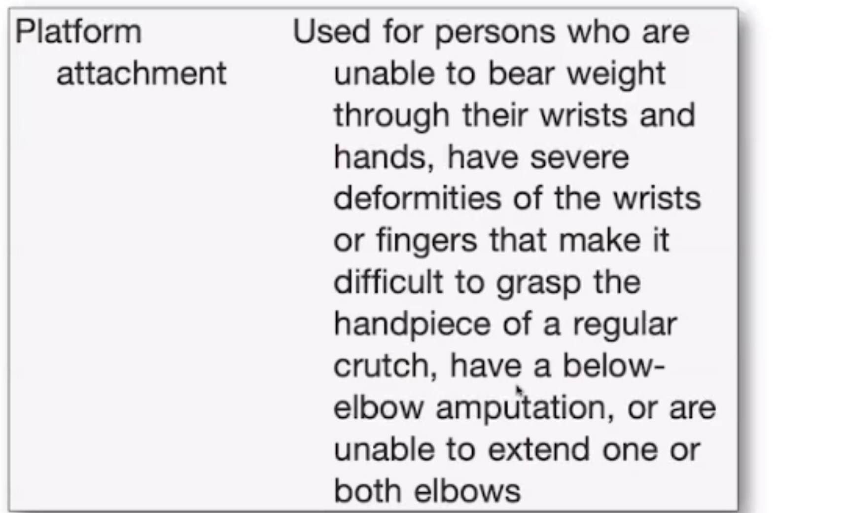 <ul><li><p>D </p><ul><li><p>dapat kasi kapag nakaplatform crutch nakabend elbow&nbsp;</p></li></ul></li></ul><p></p>