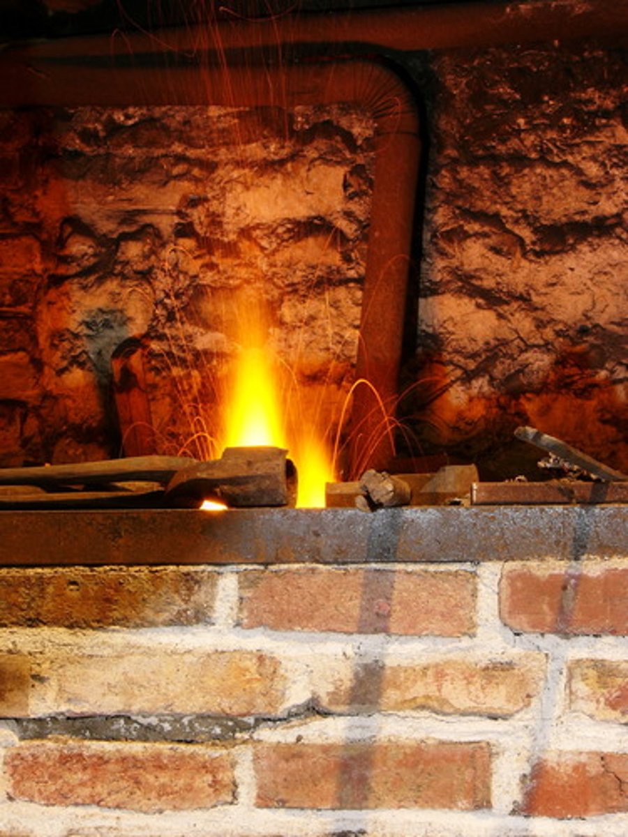 <p>God of fire and blacksmiths</p>