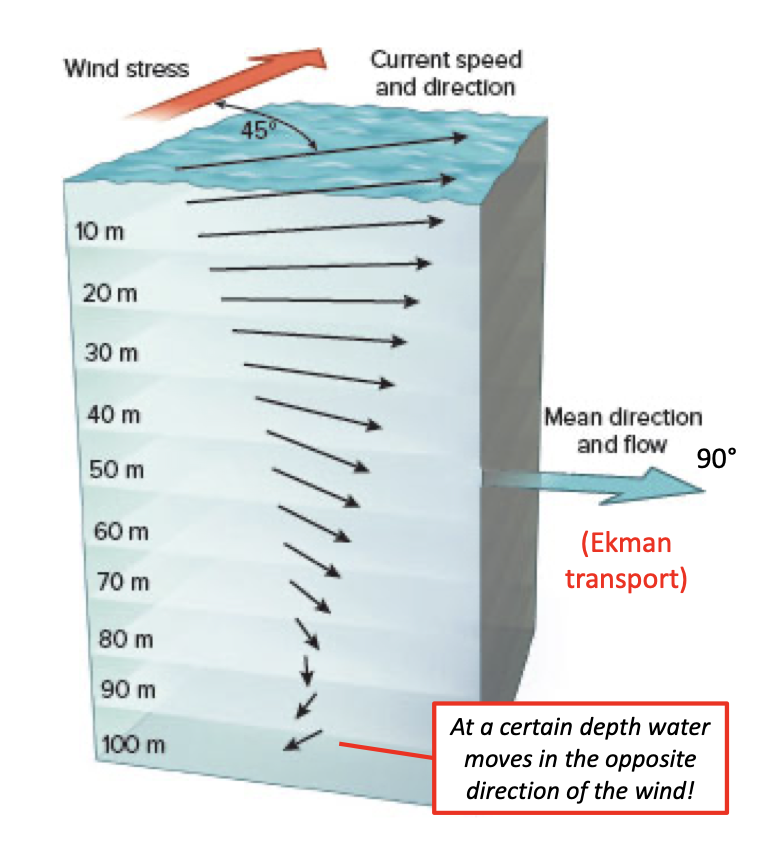 90 degrees to the right of the wind
