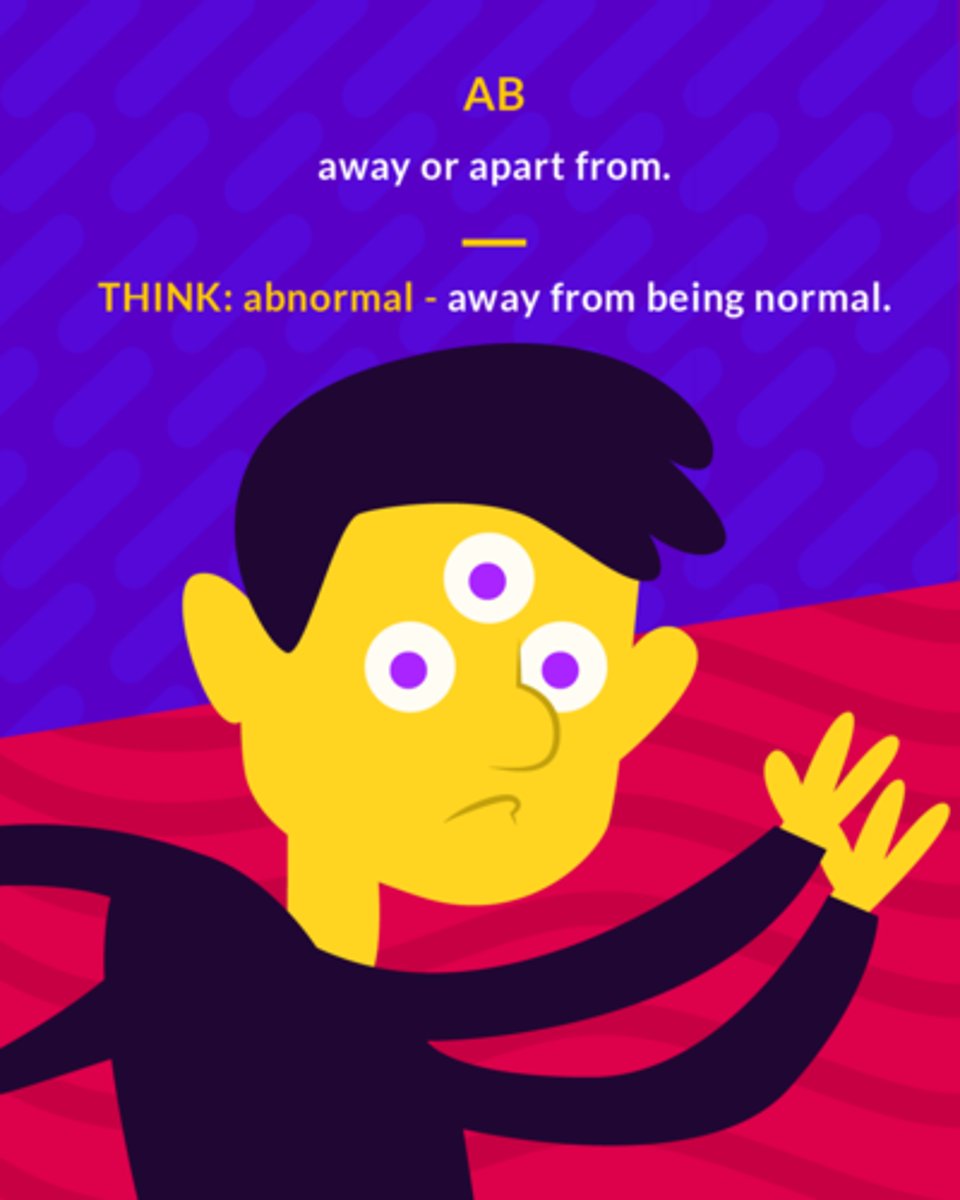 <p>away or apart from</p>