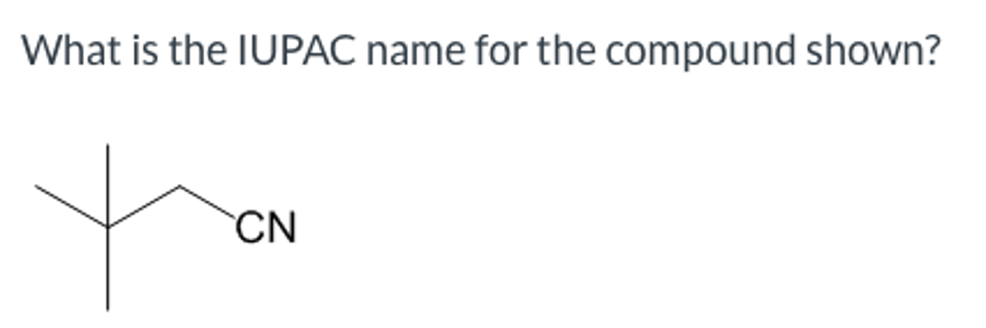 <p>What is the IUPAC name for the compound shown?</p>