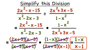 <ul><li><p><strong>DO NOT DIVIDE.</strong></p></li><li><p>multiply by the reciprocal of the second rational expression</p></li><li><p>Follow process for multiplying</p></li></ul>