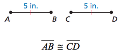 segments that have the same length are congruent