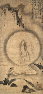 <p>Kannon in white robe</p>