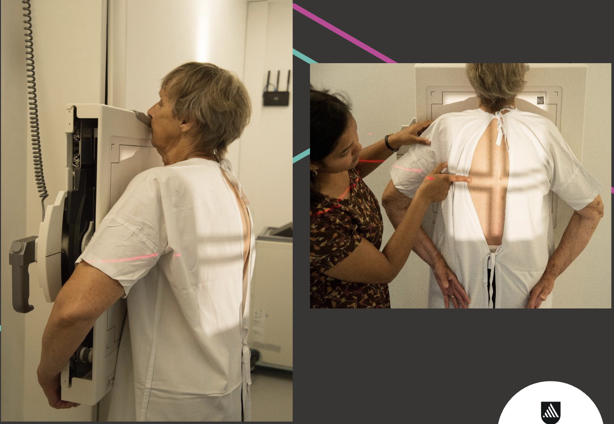 <p>Broad FS, 180cm</p><p>100kVp/2.8mAs</p><p>Straight tube</p><p>CR: Midline at base of scapula (T7 body)</p>