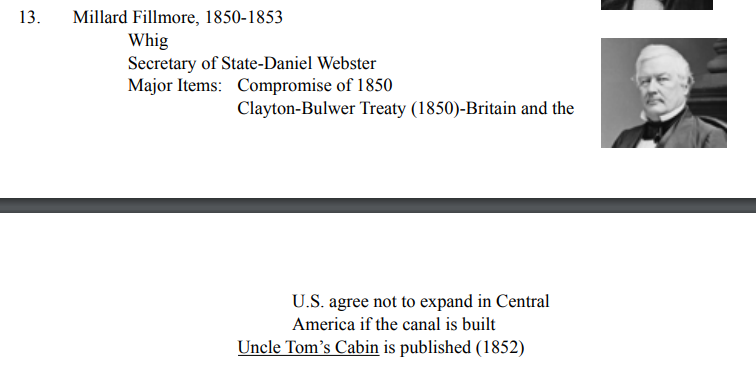 <p>ANTEBELLUM PERIOD: 1840-1860</p><ul><li><p>Compromise of 1850: Series of laws aimed at resolving territorial and slavery disputes, including the admission of California as a free state.</p></li></ul>