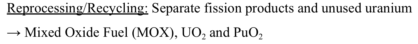 <p>Separate through PUREX (Plutionium Uranium Recovery by Extraction)</p>