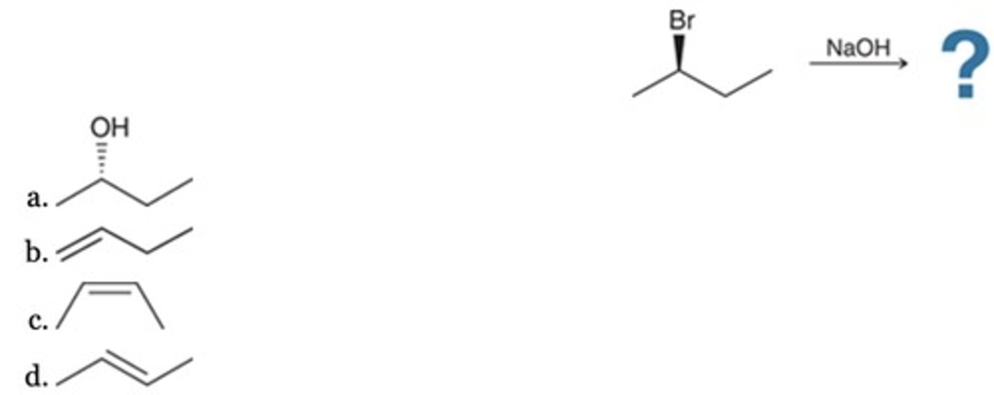 <p>Which is the major product of this reaction?</p>