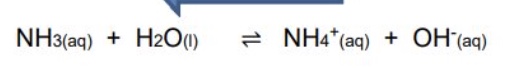 <ul><li><p>if more OH- ions are added by adding some alkali, they react immediately with the base ions (eg in this case NH₄⁺ ions) </p></li><li><p>so equilibrium moves to the left to decrease the moles of OH- ions </p></li><li><p>so [OH-] remains unchanged, so does [H⁺] + so does pH </p></li></ul><p></p>