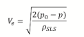 <p>They can be derived from the total pressure equation.</p><p>True Velocity is found using the density at the corresponding altitude while Equivalent velocity is found using the density at sea level.&nbsp;</p>