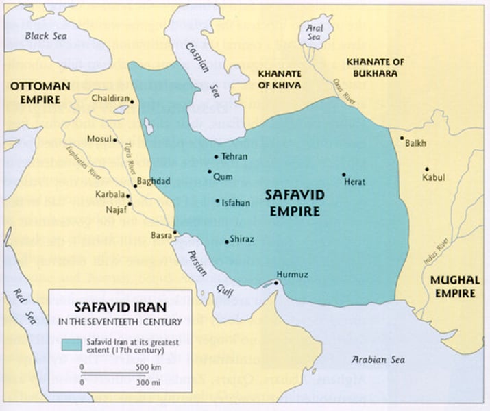 <p>A Shi'ite Muslim dynasty that ruled in Persia (Iran and parts of Iraq) from the 16th-18th centuries that had a mixed culture of the Persians, Ottomans, and Arabs.</p>