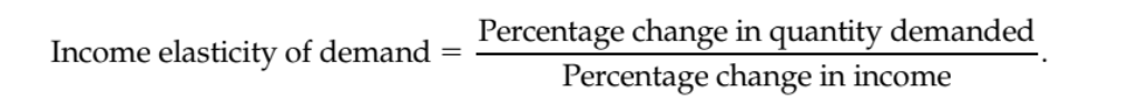 <p>A measure of how much the quantity demanded of a good responds to a change in the consumer’s income.</p>