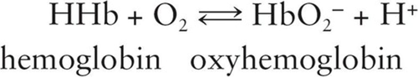 <p>Oxygen bound to hemoglobin in red blood cells.</p>