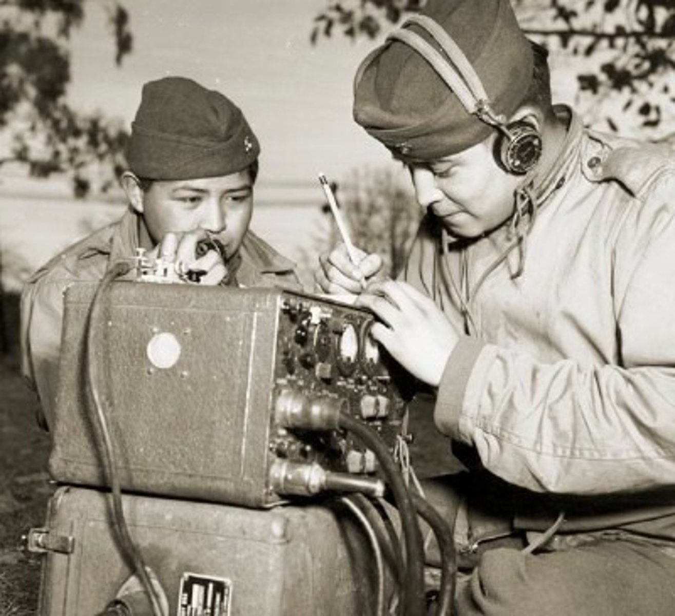 <p>Native Americans from the Navajo tribe used their own language to make a code for the U.S. military</p>
