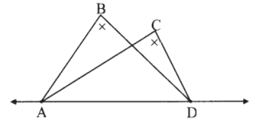 <p>if two angles extend from the same side of two points</p>