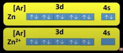 <p>zinc only forms only 1 stable ion of zn2+</p><p>zn2+ has a full d - subshell. as it is not partially filled it is not a transition element</p>