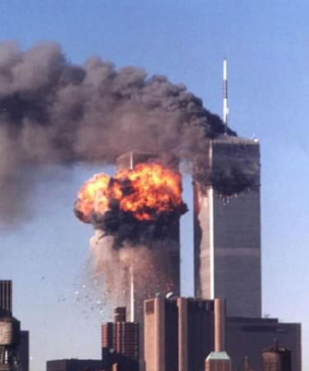 <p>the U.S. was attacked by the Al Qaeda which resulted in the War on Terrorism and the Patriot Acts</p>
