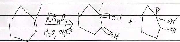 <p>cis-1,2-diol formed</p>