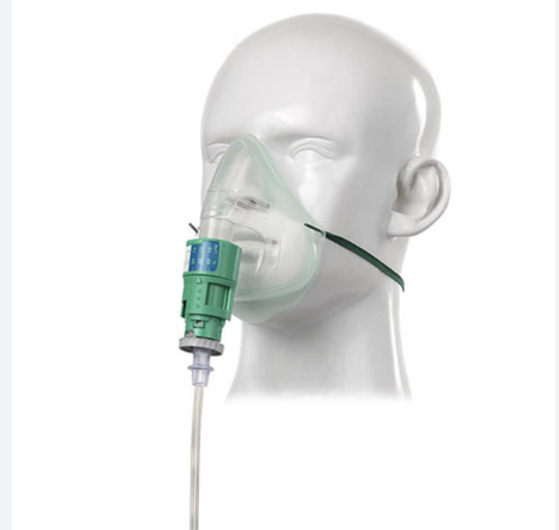 <p>Venturi mask, oxygen = 24%-60% for patients with COPD</p>