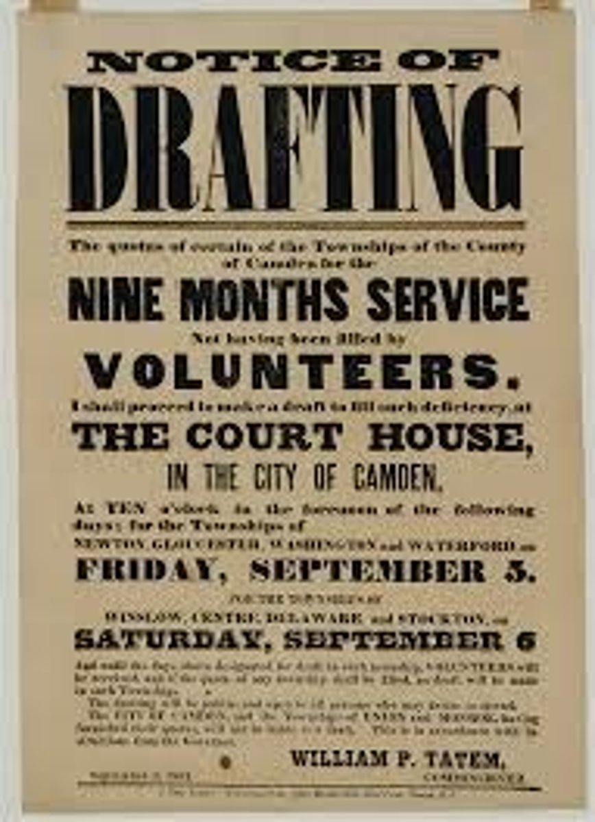 <p>compulsory enlistment for state service, typically into the armed forces.</p>