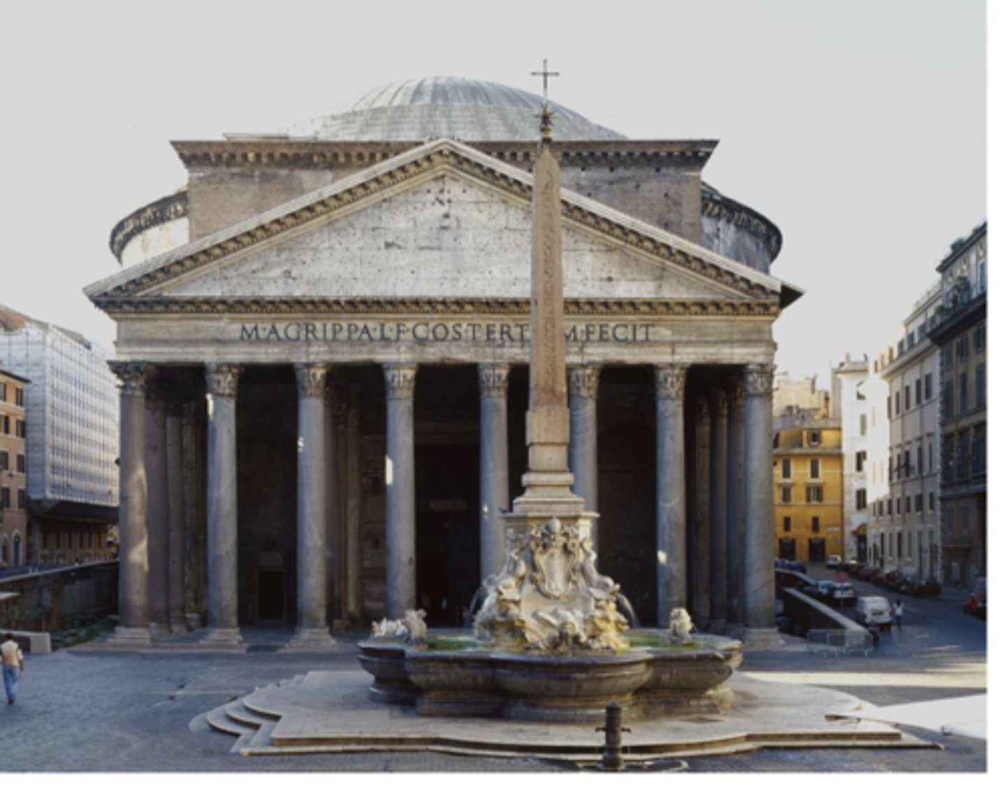 <p>double pediment, oculus, built under Hadrian (117-138 ACE)</p>