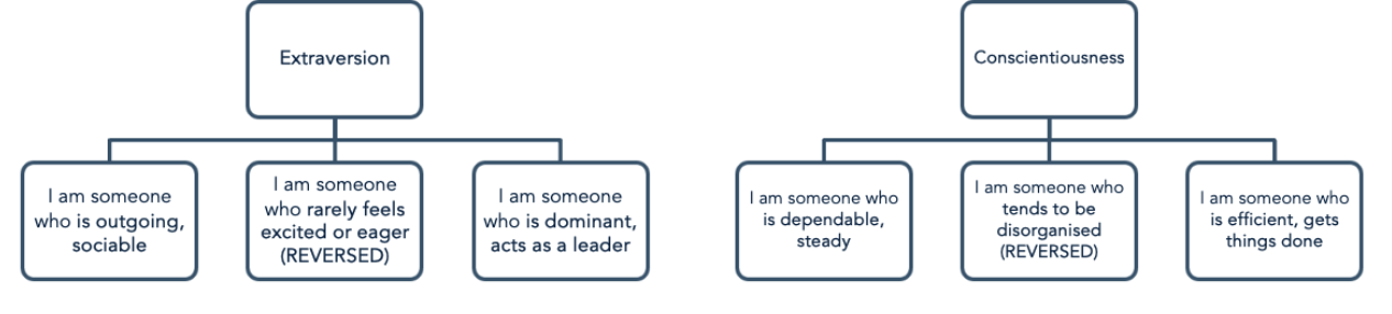 <p><span style="font-family: "Times New Roman", serif;"><strong><span>identifies groups of items that have something in common (factor: the property that ties the together)</span></strong></span></p><p><span style="background-color: transparent; font-family: "Times New Roman", serif;"><span>Used to decide how many fundamental traits exist (e.g. Big Five: Openness, conscien., etc)</span></span></p>