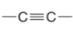 <p>triple bonded carbons</p>