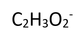 <p>(C2H3O2)^-</p>