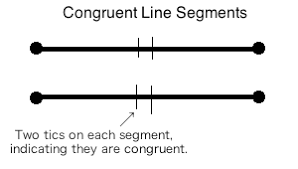 <p>Line segments that are equal in length</p>