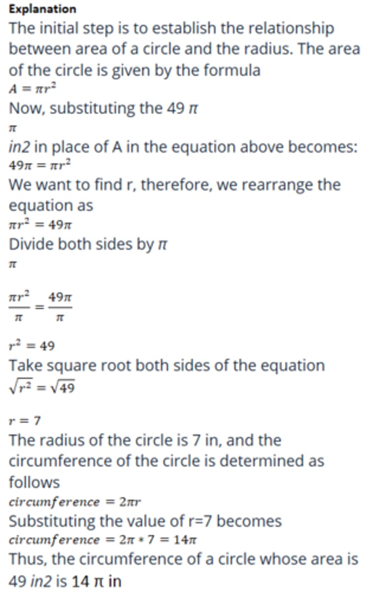 <p>A.14 π in</p>