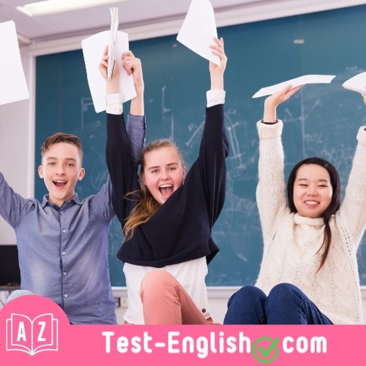 <p>They are happy because they have _____ their exam.</p>