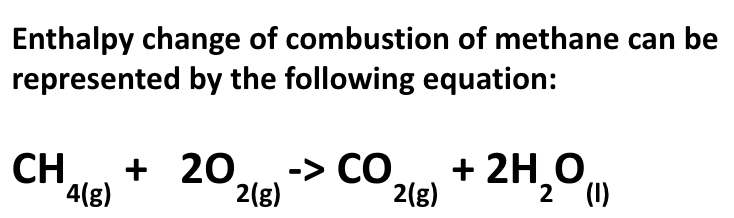 <ul><li><p>the enthalpy change which occurs when ONE MOLE of the compound is BURNED COMPLETELY in oxygen under STANDARD CONDITIONS and w/ everything in its STANDARD STATE</p></li><li><p>represented by ΔH<sup>Ɵ</sup>c</p></li></ul><p></p>