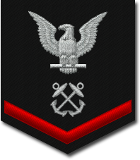<p>eagle perched atop 1 chevron</p>