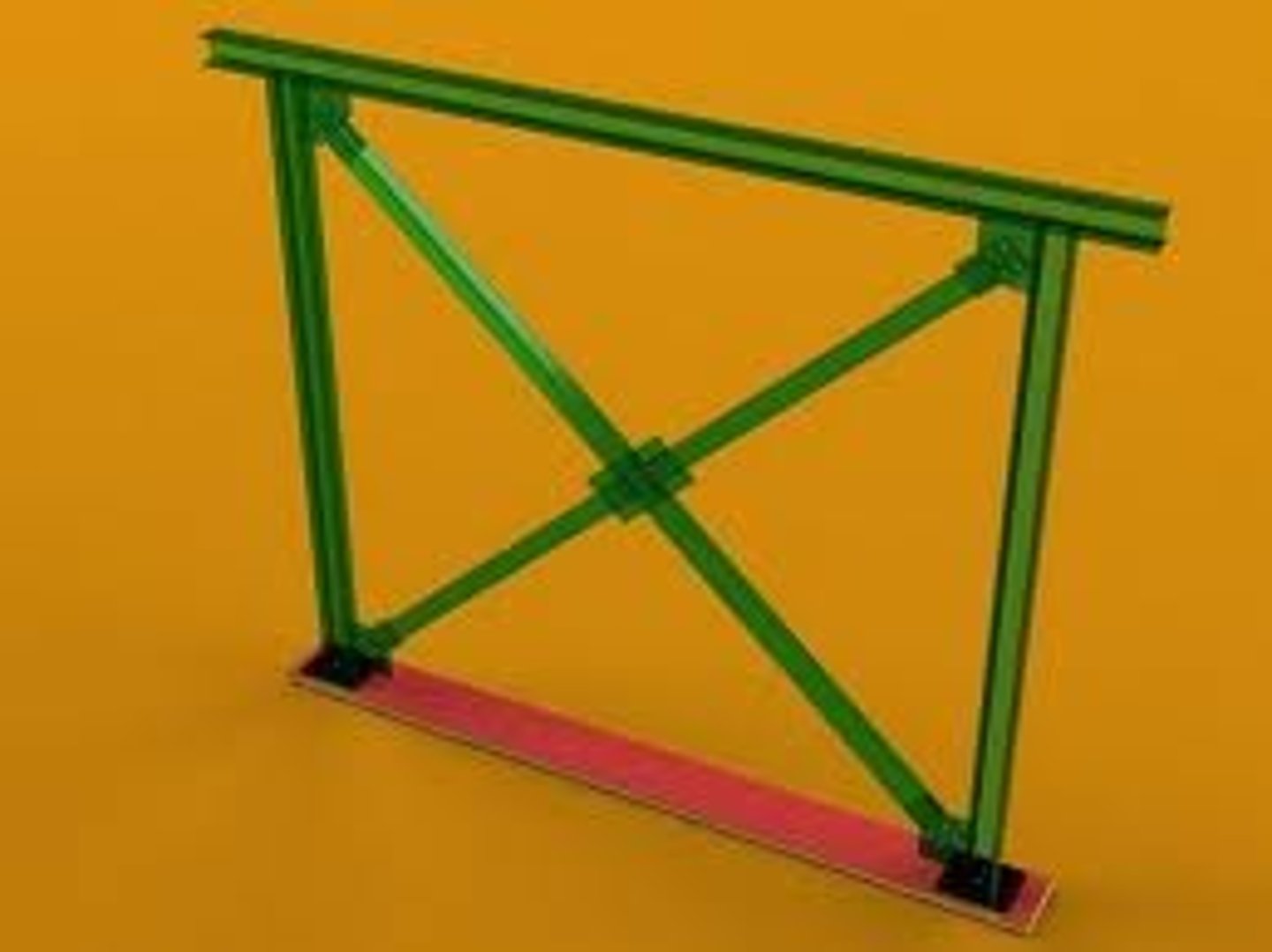 <p>a pair of transverse braces for stabilizing a structural frame against lateral forces; also called "X-bracing"</p>