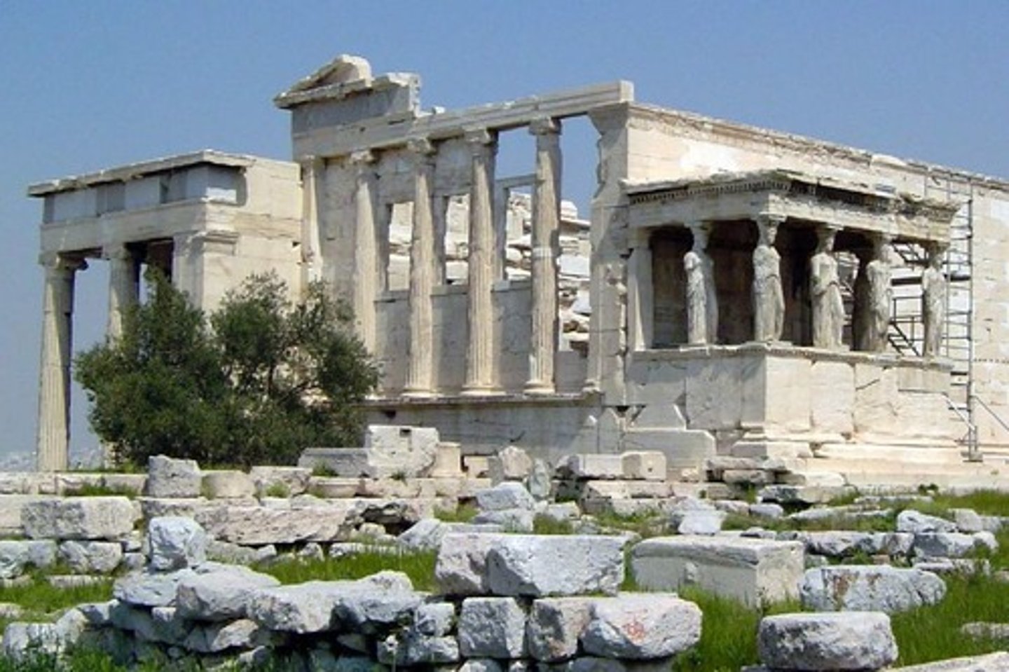 <p>- 421-407 BC, Classical Period, Athens, Greece (Acropolis)</p><p>- IONIC temple of Athena</p><p>- Significance: built to remember Athens' ORIGIN (legendary Kind Erectheus), shows architectural prowess (built on levels)</p>